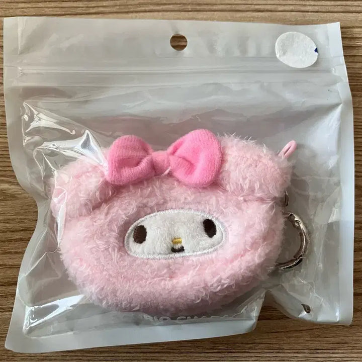 [BUNJANG] My Melody Pink Fur Keyring Pouch / 마이멜로디 털 키링 파우치 새상품