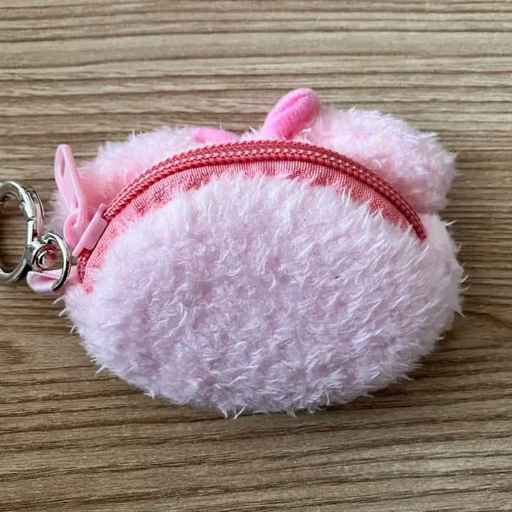 [BUNJANG] My Melody Pink Fur Keyring Pouch / 마이멜로디 털 키링 파우치 새상품
