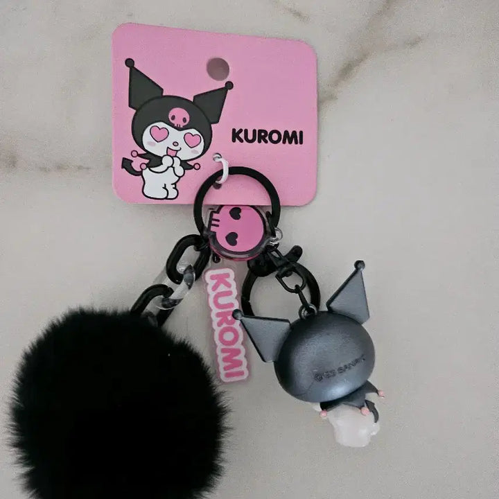 [BUNJANG] Sanrio Kuromi Mink Charm / 산리오 쿠로미 밍크 키링