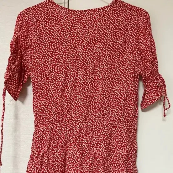 [SOLD OUT] [옷정리] H&amp;M / 레드 플라워 프린트 셔츠 원피스 / eur32