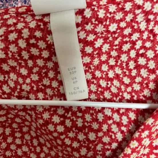 [SOLD OUT] [옷정리] H&amp;M / 레드 플라워 프린트 셔츠 원피스 / eur32