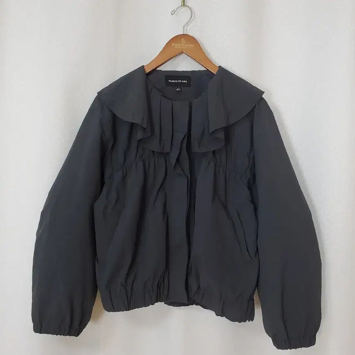 [BUNJANG] Plastic Island Frill Bomber Fit Outer M / 플라스틱아일랜드 프릴 봄버핏 아우터 M