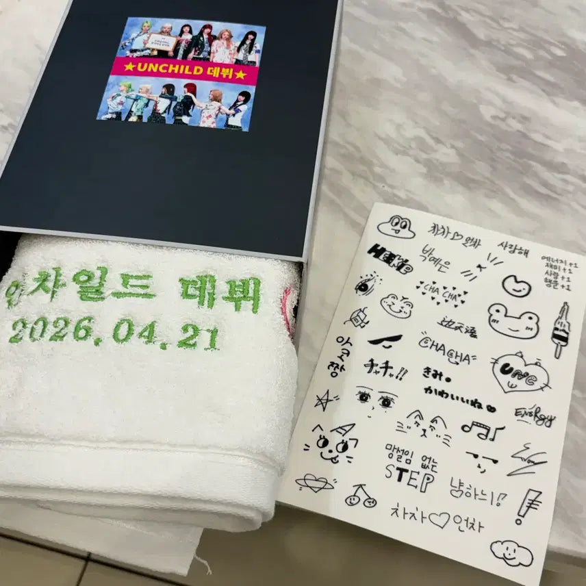 [BUNJANG] Unchild Music Show Fan Service Towel / 언차일드 음중 사녹 역조공 수건 unchild