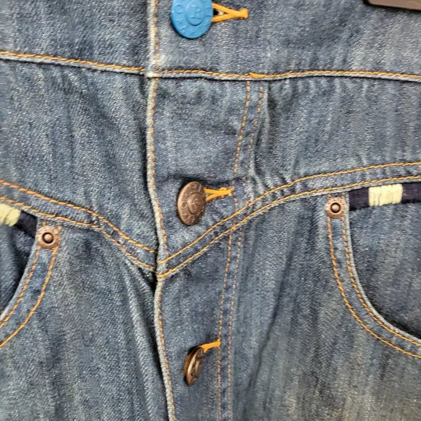 [BUNJANG] Oilily Vintage Denim Mini Skirt / 데님 스커트 청치마 빈티지 데코  오일릴리