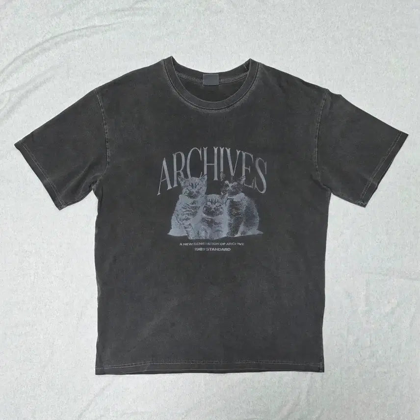 [BUNJANG] Basic Short Sleeve T-Shirt Charcoal / 반팔 티셔츠(차콜)