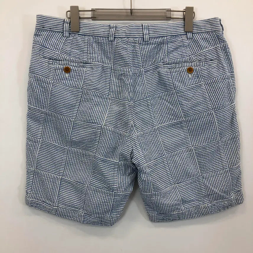 [BUNJANG] Brooks Brothers Patchwork Seersucker Bermuda Shorts - Size 36 / 브룩스브라더스 패치워크 시어서커 버뮤다쇼츠 36 인치