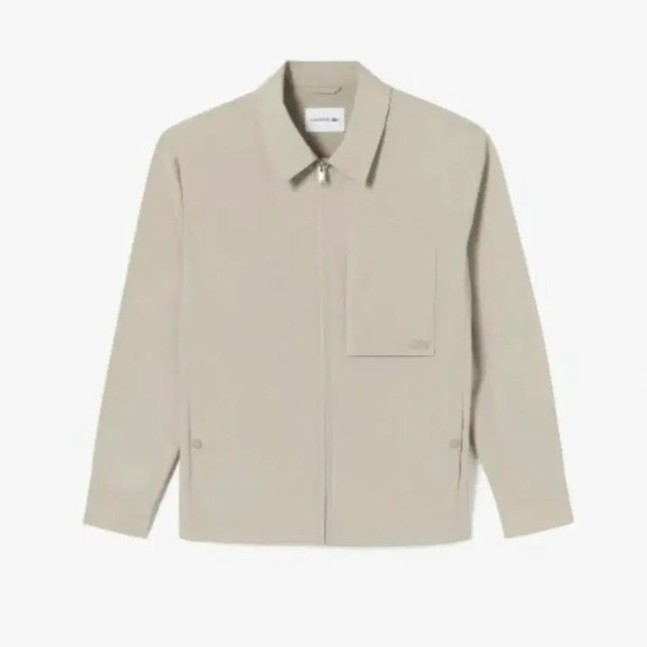 [BUNJANG] Lacoste Cotton Blend Harrington Jacket Beige / 라코스테 셔츠형 블루종 자켓 베이지