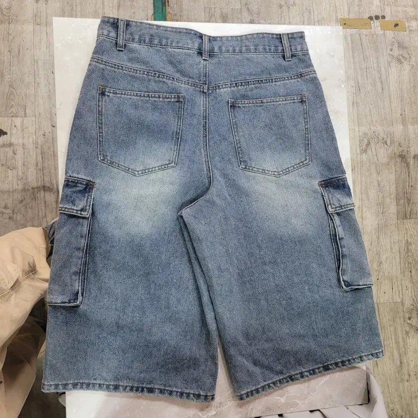 [BUNJANG] JEEP Denim Cargo Shorts (New) / JEEP 지프 반바지 데님 카고 반바지 (새상품)
