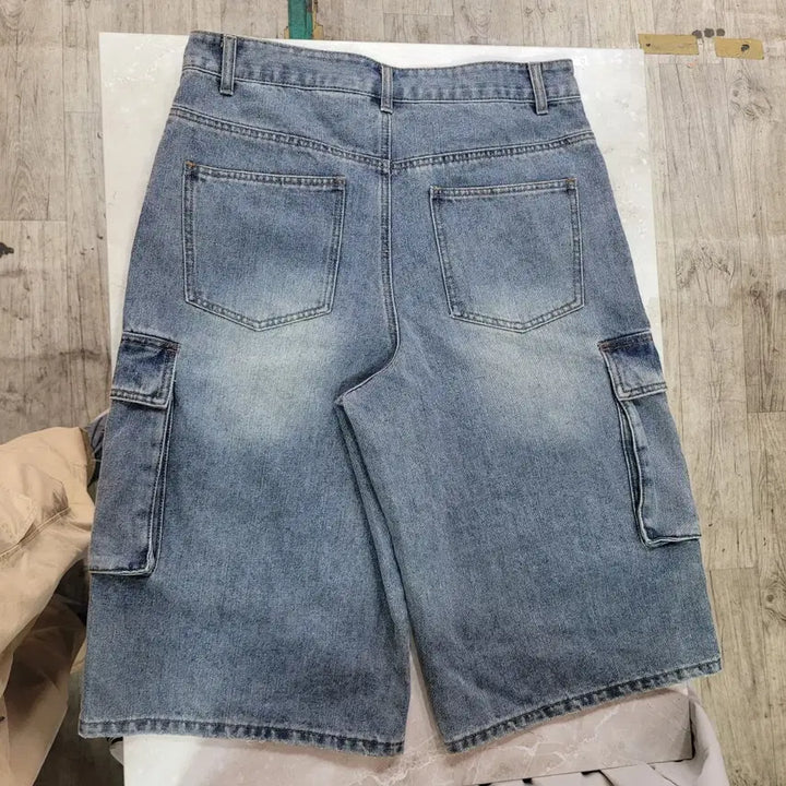 [BUNJANG] JEEP Denim Cargo Shorts (New) / JEEP 지프 반바지 데님 카고 반바지 (새상품)