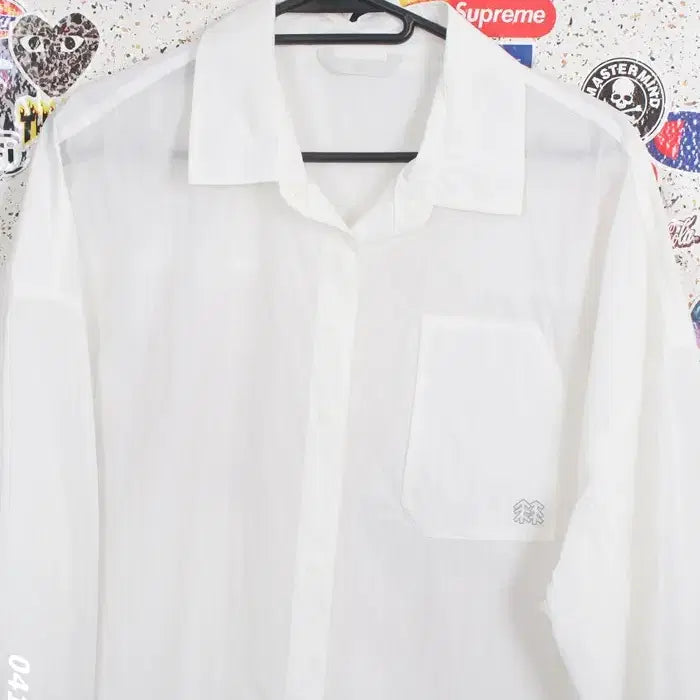 [BUNJANG] KOLON Sport White Oversized Functional Shirt / 여성90 / 코오롱 기능성 화이트 오버핏 셔츠WT 34-17