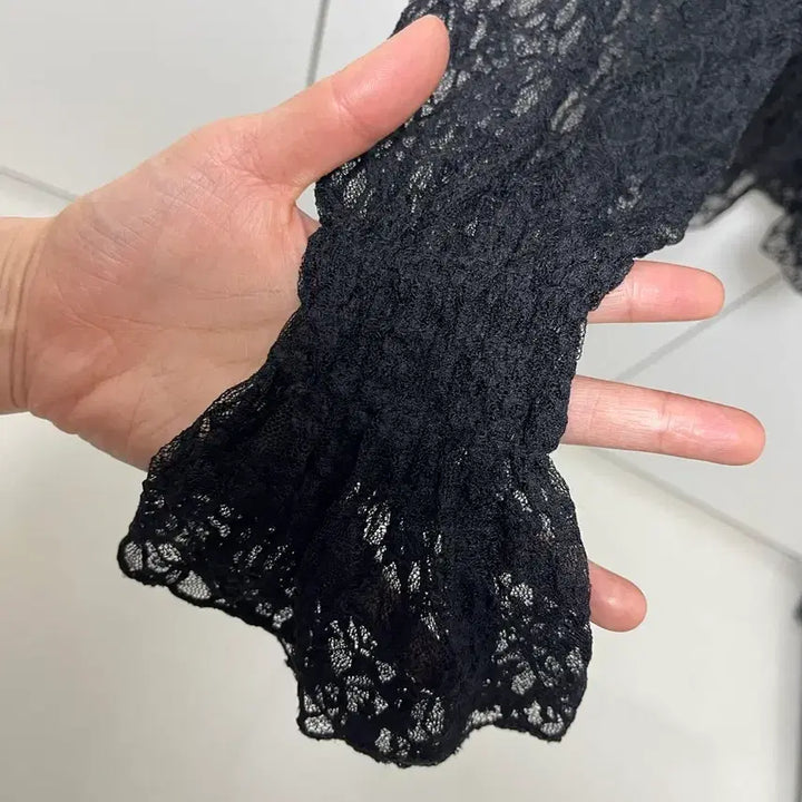 [BUNJANG] Sheer Lace Inner T-Shirt / [빠른배송] 시스루 레이스 이너티/레이어드 추천