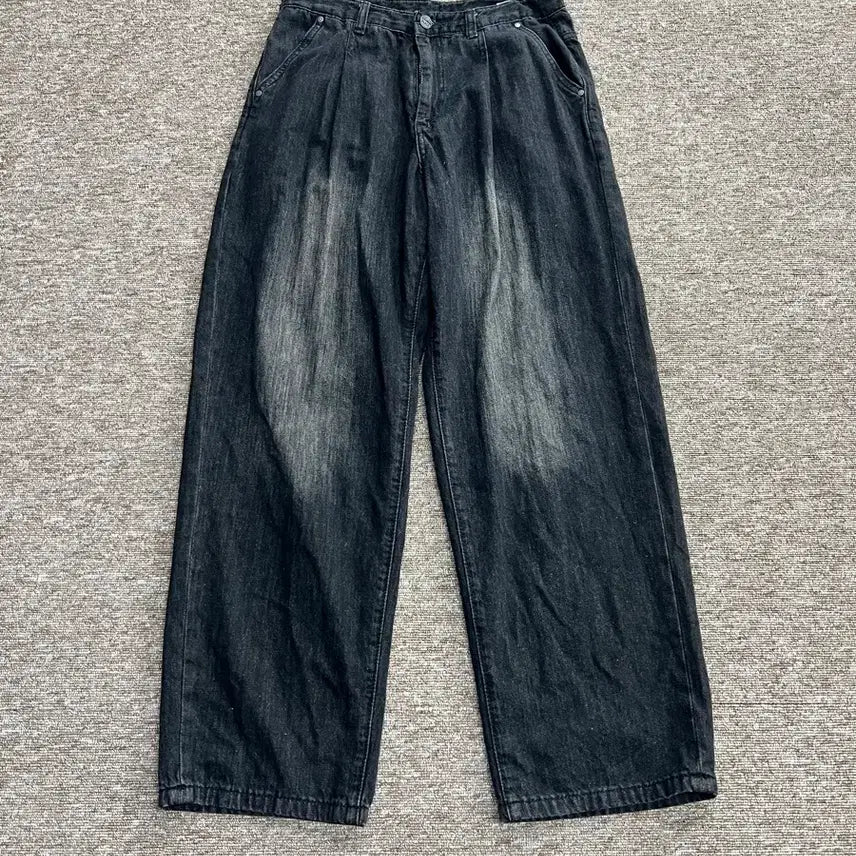 [SOLD OUT] 디미트리블랙 와이드 흑청 팬츠 1