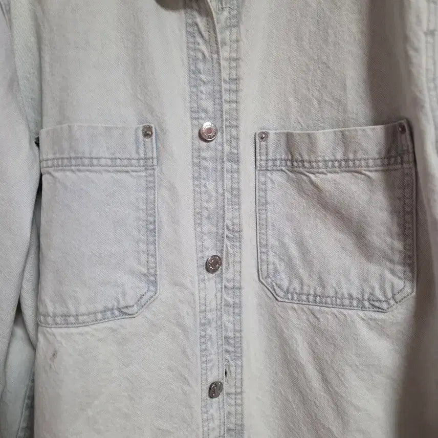 [BUNJANG] Zara Light Wash Denim Shirt / 자라 연청 데님 셔츠