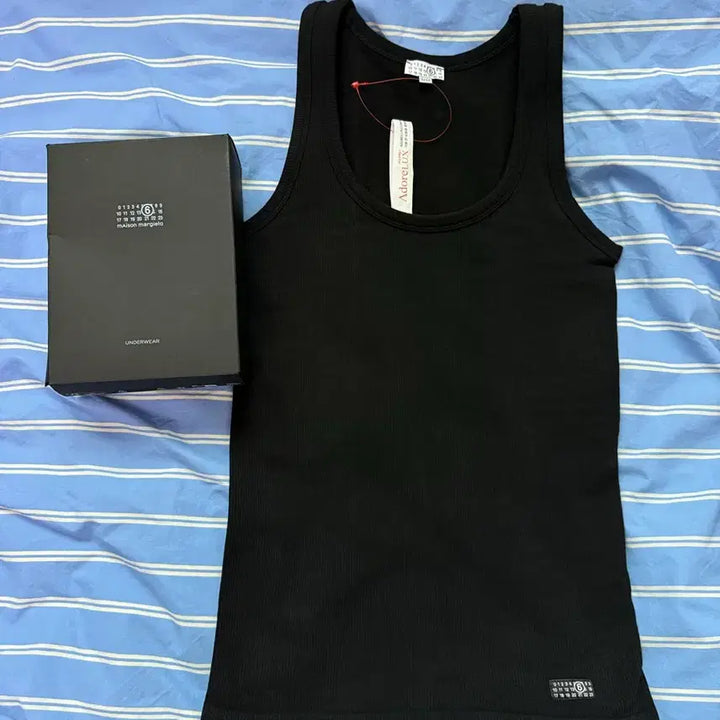 [BUNJANG] MM6 Maison Margiela Cotton Polyamide Elastane Tank Top Black / (새상품)MM6 메종 마르지엘라 코튼 폴리아미드 엘라스테인 탱크 탑 블랙