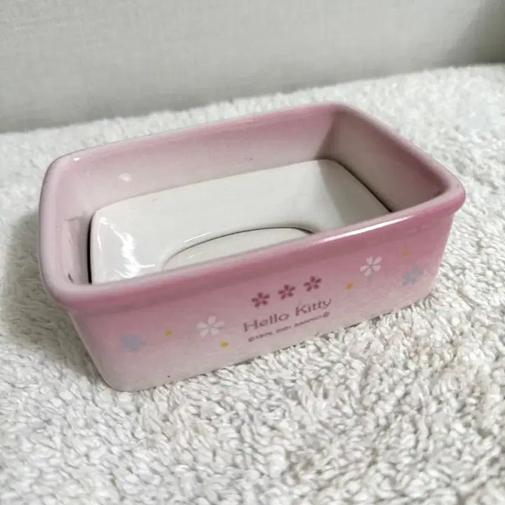[BUNJANG] Vintage Hello Kitty Ceramic Soap Case Holder / 고전키티 도자기 비누 케이스 보관함 용기