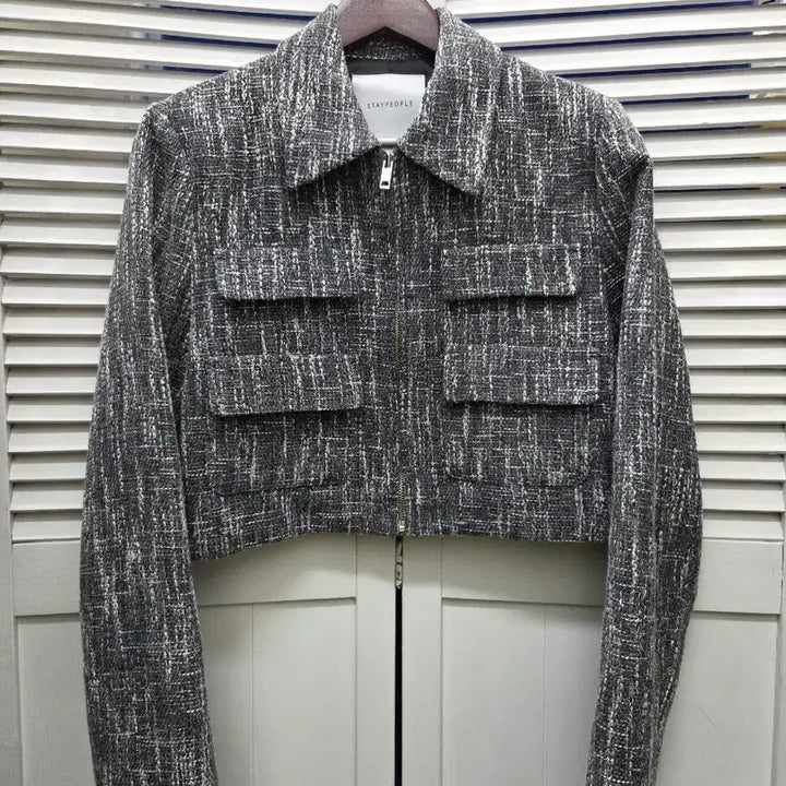 [BUNJANG] Stay People Tweed Crop Jacket / 스테이피플 트위드 크롭 자켓