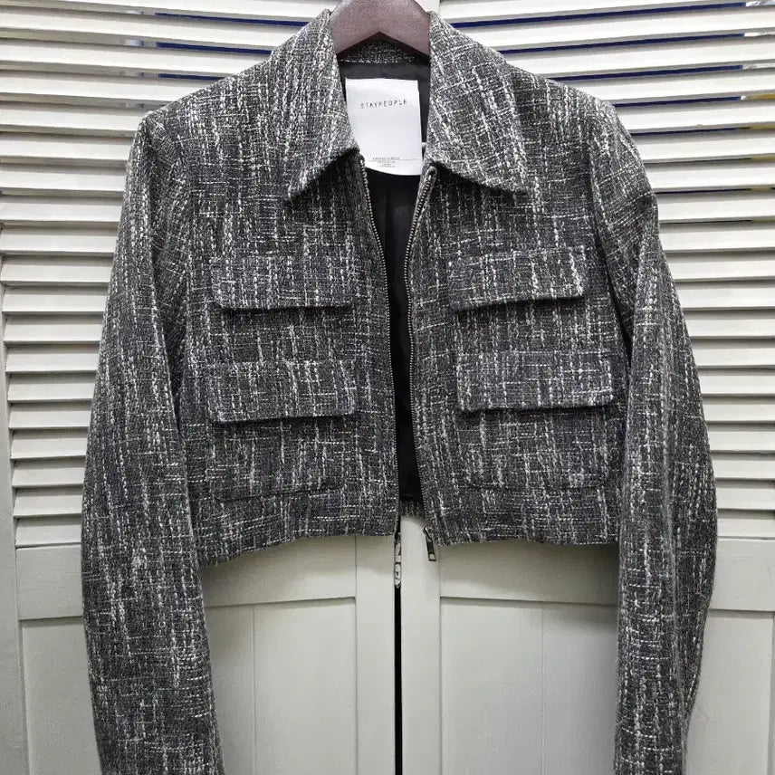 [BUNJANG] Stay People Tweed Crop Jacket / 스테이피플 트위드 크롭 자켓