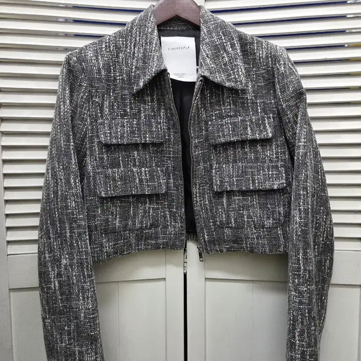 [BUNJANG] Stay People Tweed Crop Jacket / 스테이피플 트위드 크롭 자켓
