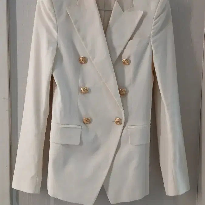 [BUNJANG] TIME Double Button Blazer Ivory / 타임 금장버튼 더블 자켓 아이보리