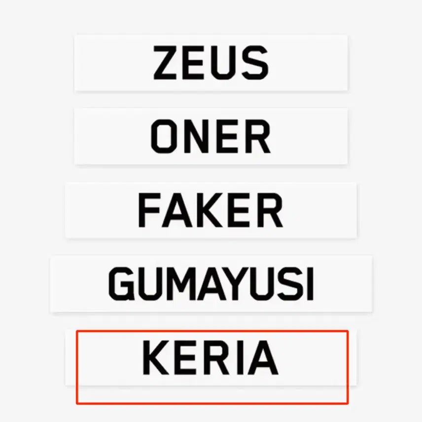 [BUNJANG] T1 Keria Worlds 2024 Marking Sheet / 2024 t1 월즈 케리아 마킹지