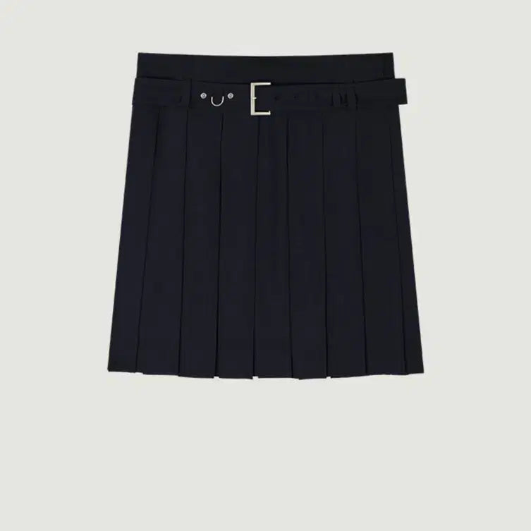 [BUNJANG] Grove YORK Belt Pleated Skirt / 그로브 YORK 벨트 플리츠 스커트