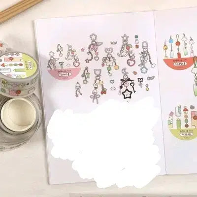 [BUNJANG] PlePle Drop 2 Types Bundle Washi Tape Set / 키스컷 띵) 플레플레 드롭 2종 일괄 마테 다꾸 다이어리 꾸미기
