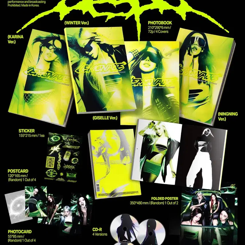[BUNJANG] Aespa Lemonade Acid Ver. Sealed Album / (현물 70장이상) 에스파 레모네이드 acid ver. 미개봉 양도