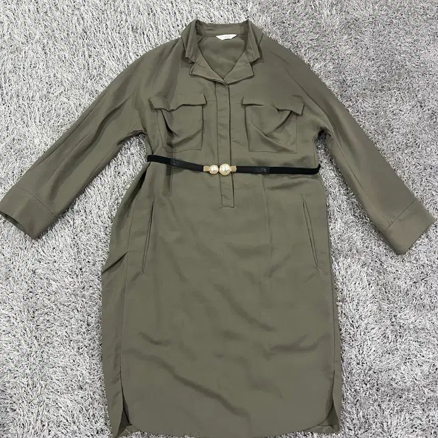 [BUNJANG] TIME (Hansem) Pocket Shirt Dress / 정품 한섬 타임 TIME 포켓 셔츠형 원피스
