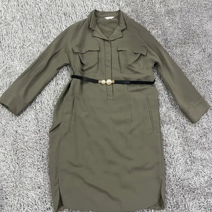 [BUNJANG] TIME (Hansem) Pocket Shirt Dress / 정품 한섬 타임 TIME 포켓 셔츠형 원피스