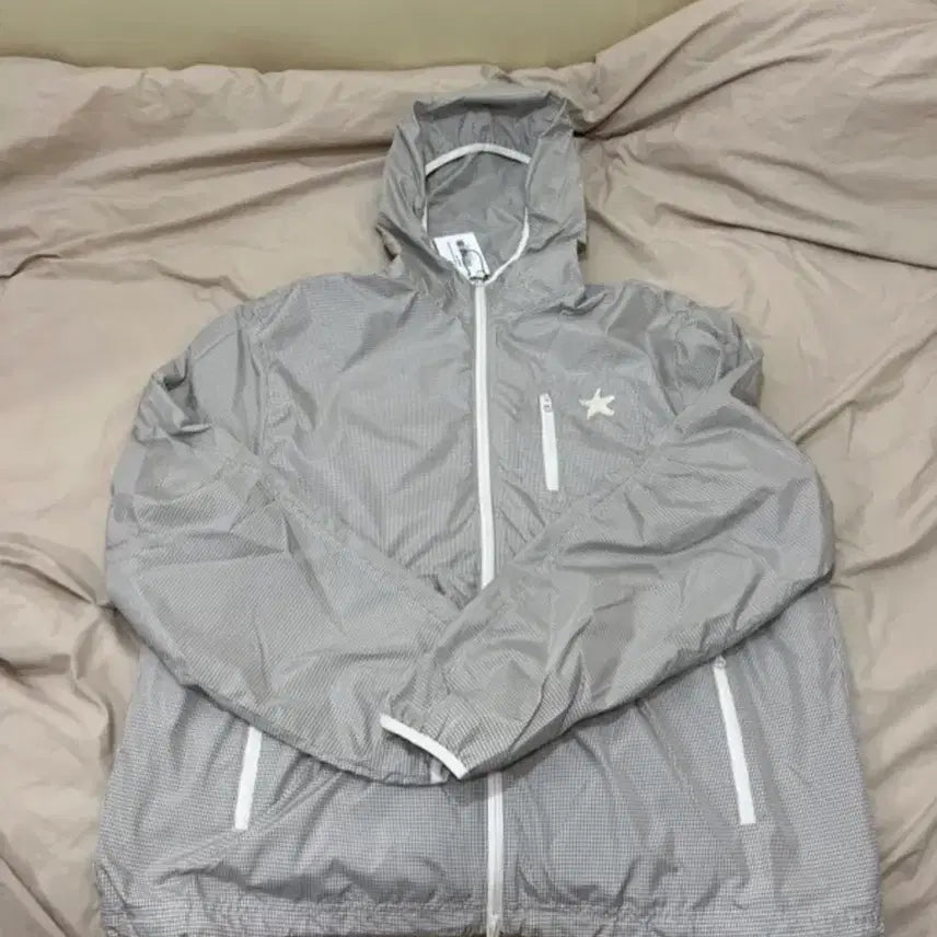 [BUNJANG] The Coldest Moment TCM Check Windbreaker Beige Jacket / (택 O) 더콜디스트모먼트 TCM 체크 바람막이 베이지 새상품