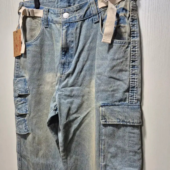 [BUNJANG] True Religion Washed Denim Cargo Pants / (타임세일)(새상품)트루릴리젼 워싱 데님 카고