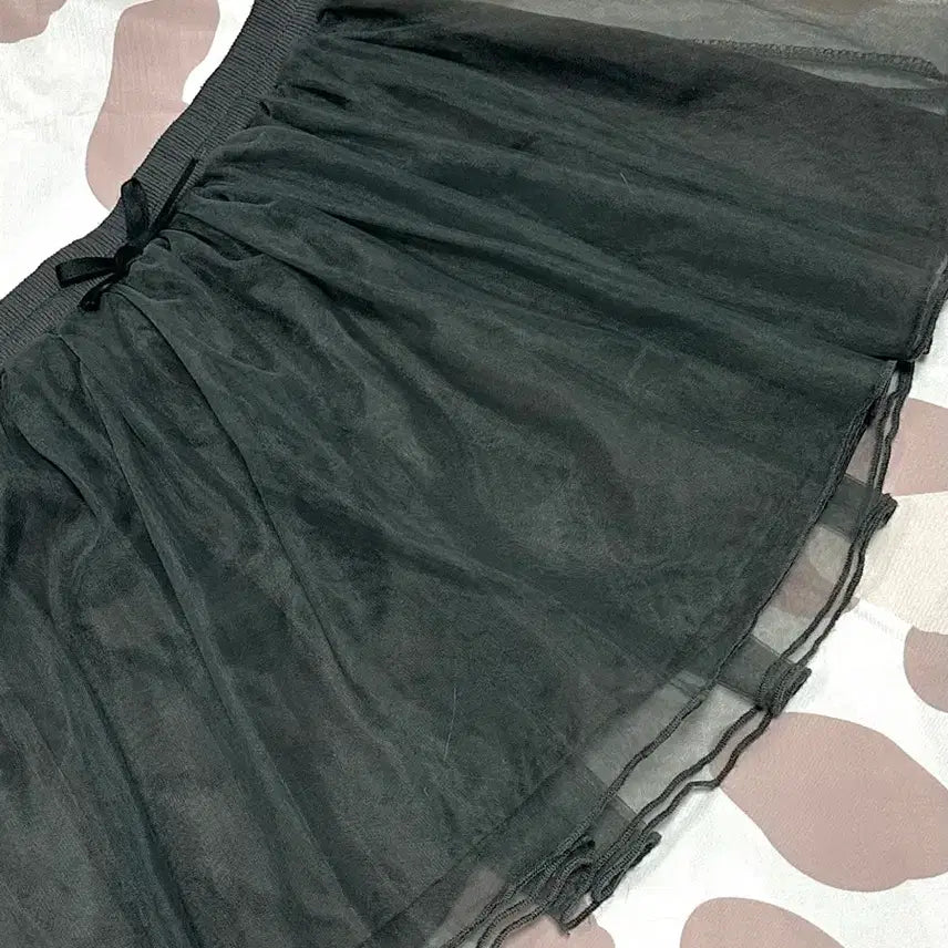 [BUNJANG] Balletcore Grey Mini Tulle Skirt / 러블리 핀터깔 발레코어 그레이 미니 샤스커트