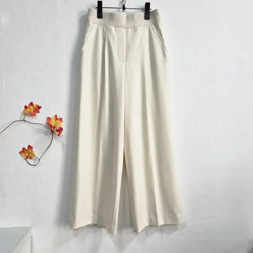 [BUNJANG] Aigner Ivory Wide Pants / 아이그너AIGNER 아이보리 와이드 팬츠 30