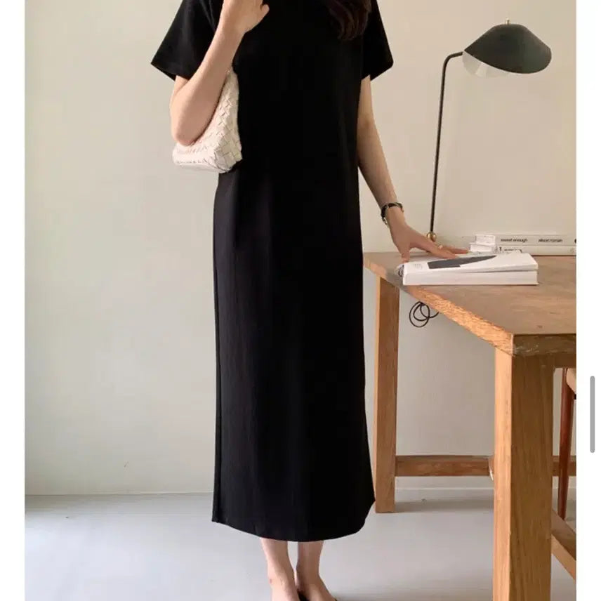 [SOLD OUT] (새상품) 10가트 블랙 반팔 롱 원피스 임부복 임부원피스