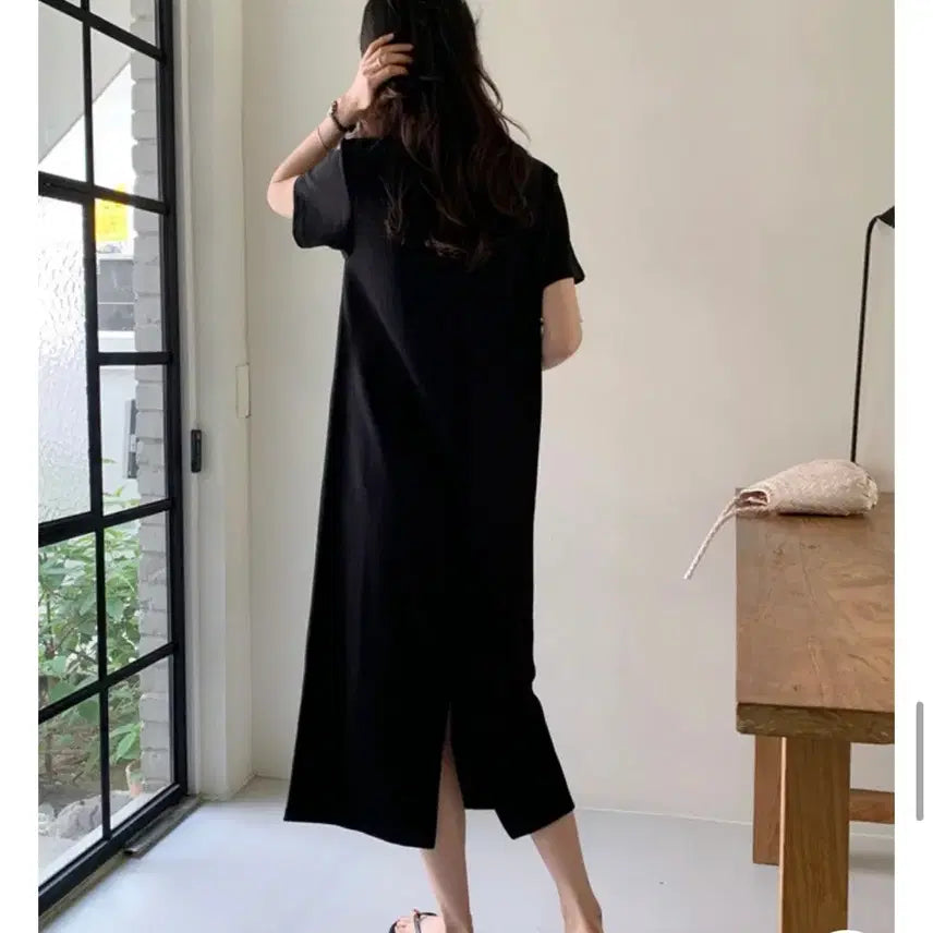 [SOLD OUT] (새상품) 10가트 블랙 반팔 롱 원피스 임부복 임부원피스
