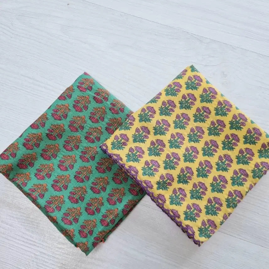 [BUNJANG] Flower Pattern Scarf and Handkerchief Set / 이사면 손수건 스카프