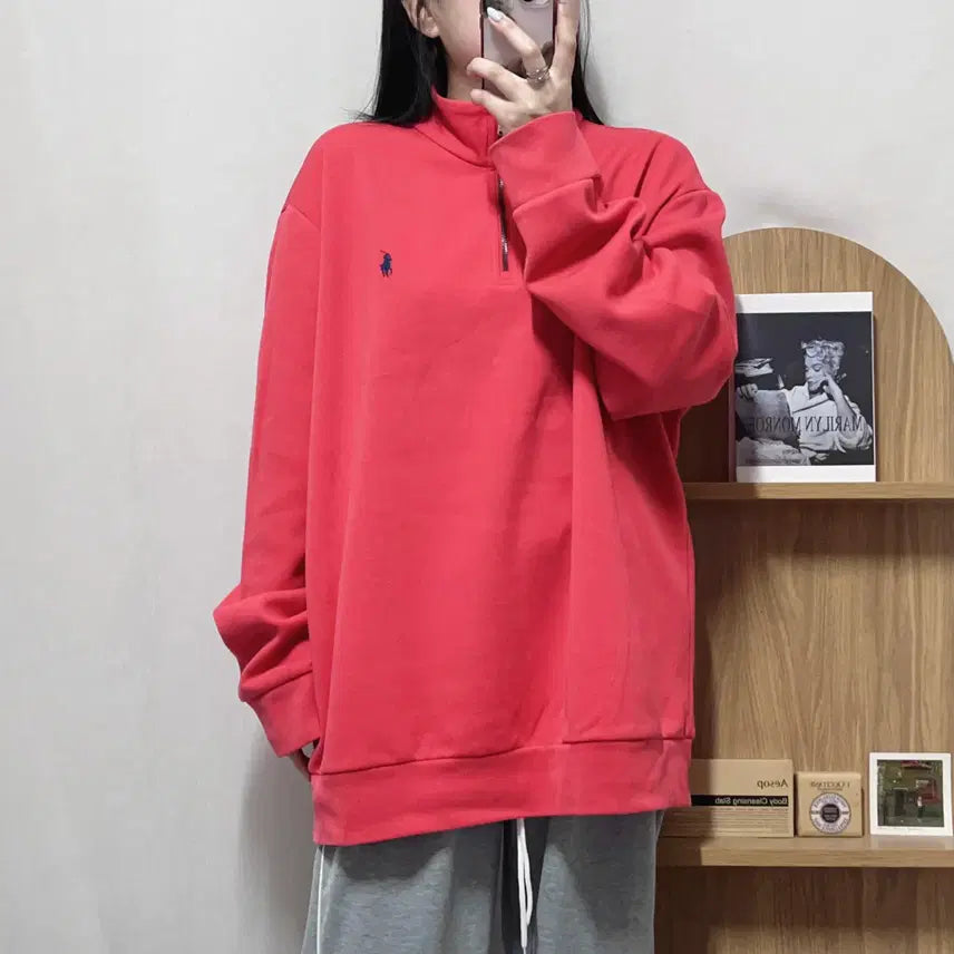 [BUNJANG] [정품] 폴로 플럼 / 네이비포니 오버핏 반집업 [ XXL ] / [정품] 폴로 플럼 / 네이비포니 오버핏 반집업 [ XXL ]