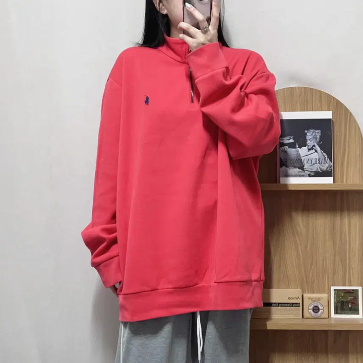 [BUNJANG] [정품] 폴로 플럼 / 네이비포니 오버핏 반집업 [ XXL ] / [정품] 폴로 플럼 / 네이비포니 오버핏 반집업 [ XXL ]
