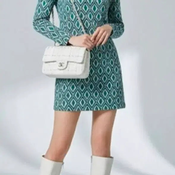[BUNJANG] ZARA Jacquard Geometric Pattern Mini Dress / ZARA 자라 자카드 기하학 명품패턴 미니 원피스 M