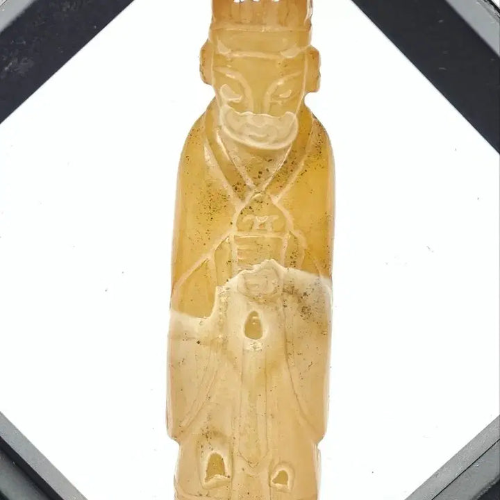 [BUNJANG] Celadon Jade Carved Figure Antique Collectible / 청대 백옥 옥제 옥조각 인물상 골동품 미술품 수집품 고미술품
