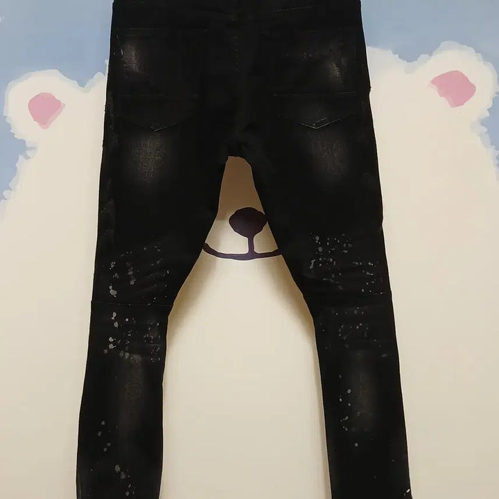 [BUNJANG] Smoke Rise Distressed Span Black Jeans 32 / (32) 스모크라이즈 디스트레스드 스판 블랙진 청바지