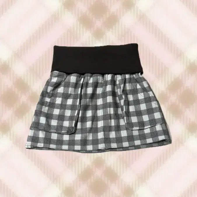 [BUNJANG] Brown Check Skirt / 브라운 체크 스커트 치마 라떼 히메 갸루 러블리 로걀 모리 와투케 빈티지