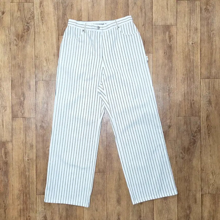 [BUNJANG] From Beginning Striped White Denim Pants / 프롬비기닝(FromBeginning) 스트라이프 화이트팬츠  66 새상품
