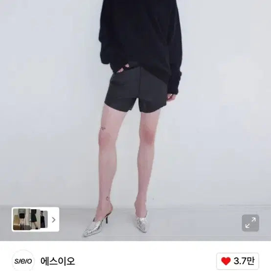 [BUNJANG] Seo Leather Shorts / 에스이오 seo 레더 쇼츠 (새상품)