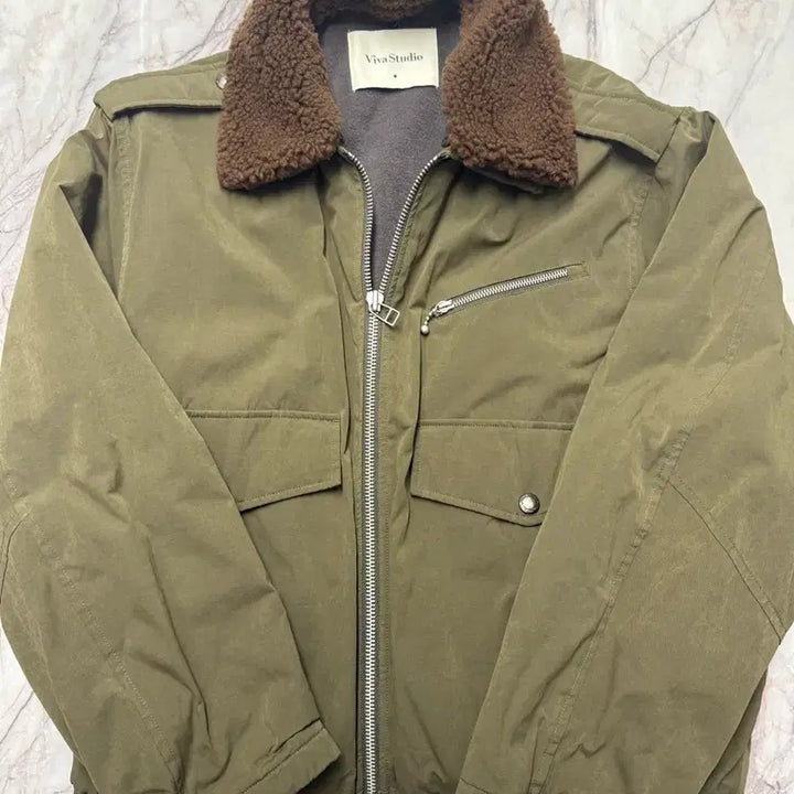[BUNJANG] VIVASTUDIO Flight Jacket Khaki XL / 비바스튜디오 자켓 카키