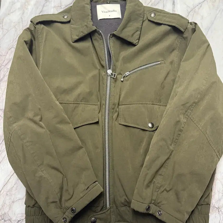 [BUNJANG] VIVASTUDIO Flight Jacket Khaki XL / 비바스튜디오 자켓 카키