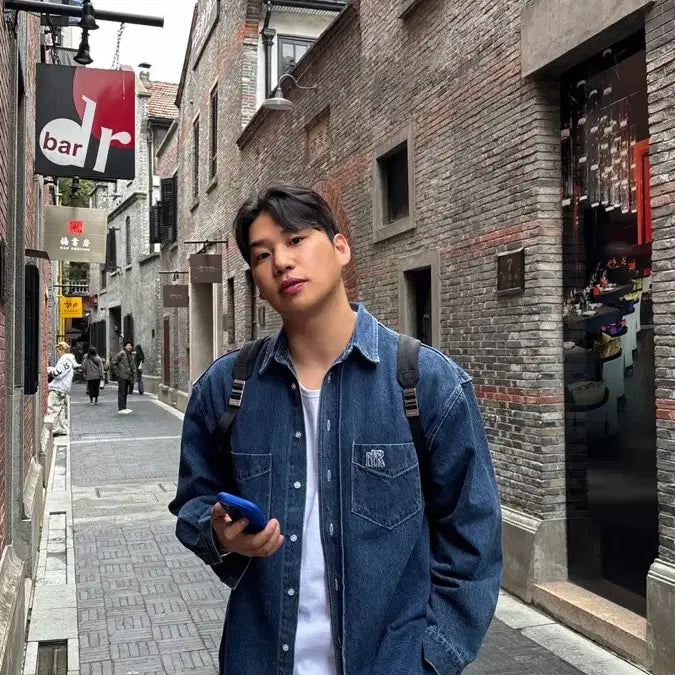 [BUNJANG] Marie Mans Applique Denim Jacket / 마리맨즈 제작 아플리케 데님 자켓