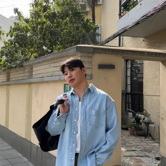 [BUNJANG] Marie Mans Applique Denim Jacket / 마리맨즈 제작 아플리케 데님 자켓