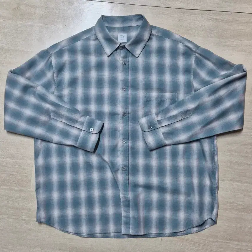 [BUNJANG] TY Ombre Checkered Shirt / 틀영(TY) 옴브레 체크 셔츠 그린