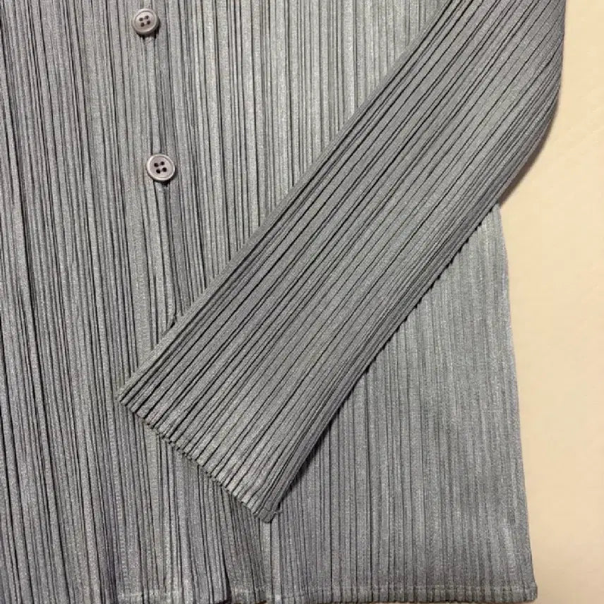 [BUNJANG] Pleats Please Basic Gray Shirt / 플리츠플리즈베이직셔츠
